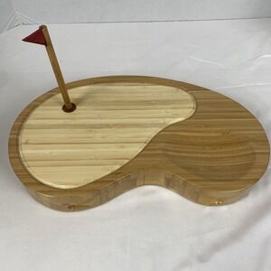 Legacy Picnic Time Sand Trap Golf Bamboo Cheese Board 3 Tools Charcuterie